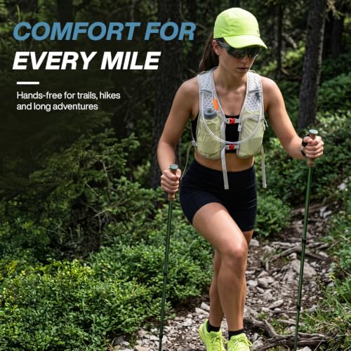 Running Vest with 2L Hydration Bladder Lightweight Pack - color: Sage Green