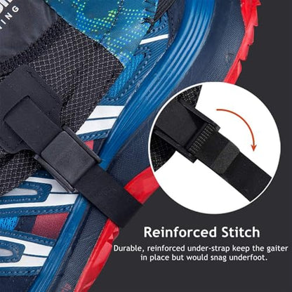 AONIJIE Low Trail Running Gaiters Reflective Ankle Guards for Hiking Marathon Triathlon Breathable Sand Prevention - color: Orange