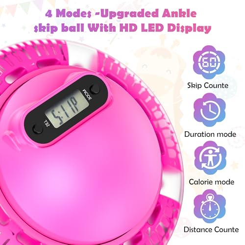 Skip Ball for Kids – LED Display Skip It Toy with Counter