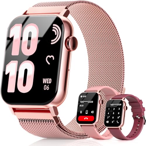 Trendia Smart Watches for Women, 1.83'' HD Fitness Tracker with Answer/Make Calls, Heart Rate/Sleep/SpO2 Monitor, 120+ Sport Modes, IP68 Waterproof, Compatible iPhone/Android Rose Pink - color: Rose Pink