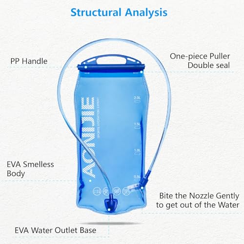 JEELAD TPU Hydration Bladder Water Bladder Ultra-Durable Water Storage Bladder for Hydration Backpacks Outdoor Hiking Running Cycling Camping Climbing - size: 01 - 3L - TPU Water Bladder