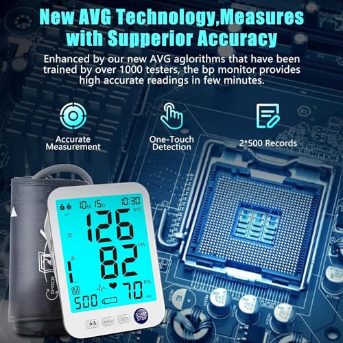 Blood Pressure Monitor Upper Arm with Large Cuff