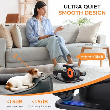 GUGTTR Under Desk Elliptical Machine, Low Impact Leg Exerciser for Seniors - color: Black