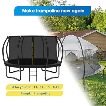 8 Pcs Trampoline Curved Pole Replacement with Mounting Hardware