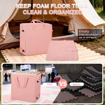 Foam Mat Storage Bag for 24" Interlocking EVA Foam Mats, Portable Carry Bag
