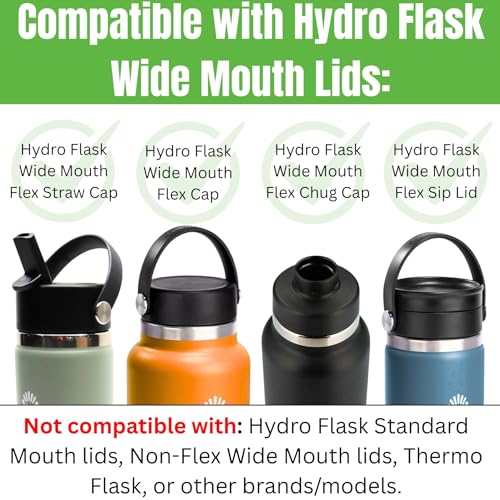 Captain O-Ring – Replacement Lid Gaskets for Hydro Flask Wide Mouth Flex Caps (5 Pack)