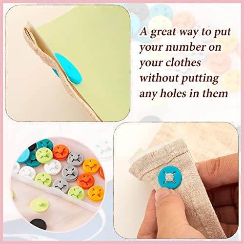 Juexica 12 Pcs Running Bib Clips, Bib Buttons for Runners