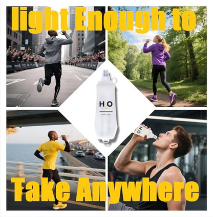 HECHZSO 2 Pack 500ml Soft Flask Running Water Bottles for Running Vests