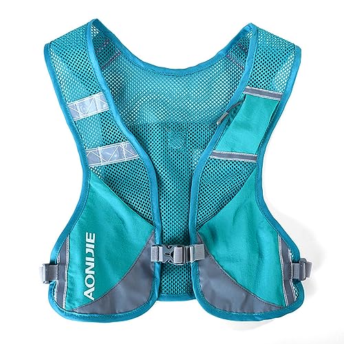 AONIJIE Reflective Running Vest Marathon Running Vest Pack Breathable for Hiking Camping Cycling Race - color: blue