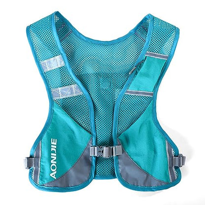 AONIJIE Reflective Running Vest Marathon Running Vest Pack Breathable for Hiking Camping Cycling Race - color: blue