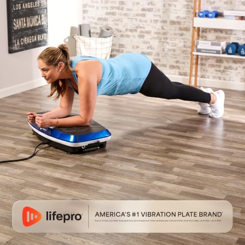Lifepro Turbo & Hovert 3D Vibration Plate Exercise Machine with 99 Speeds - color: Blue, size: Large