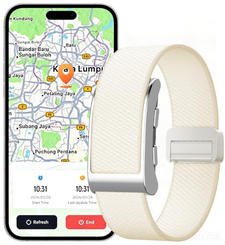 Yihou Screenless Fitness Tracker GPS Smart Bracelet Heart Rate Sleep Monitor Health Tracker Fall Detection SOS Call Pedometer Step Counter AI-Powered Activity Tracker Waterproof Nylon Wrist Band - color: Beige