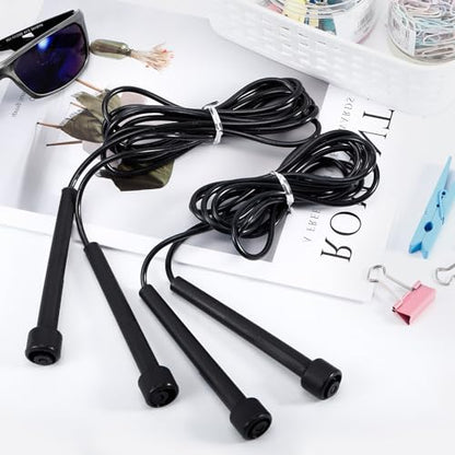 10 Pcs Jump Ropes, Adjustable Jumping Ropes, Black