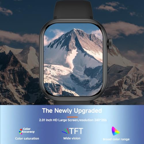 Fitness Tracker Smart Watch,100+ Sport Modes,Life Waterproof, Pedometer Step Tracking,Call & Message Push,Sedentary Reminder,2.01" Screen,Magnetic Charging for Android iOS Phone (Gold) - color: Gold