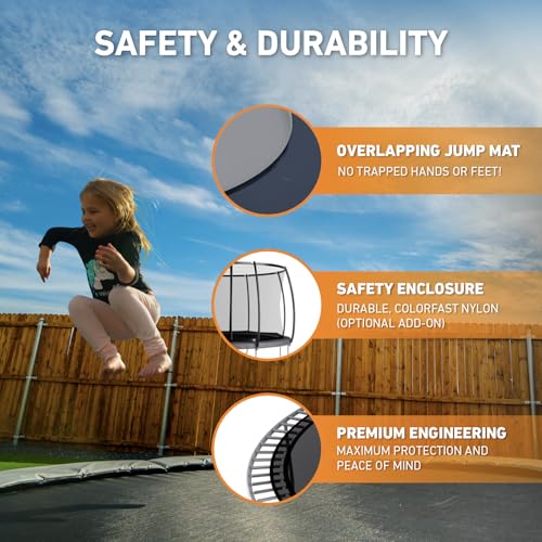 Avyna Premium In-Ground Trampoline – Outdoor Trampoline for Kids and Adults with Advanced Safety Features - size: 15 FT - Round