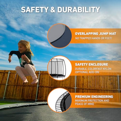 Avyna Premium In-Ground Trampoline – Outdoor Trampoline for Kids and Adults with Advanced Safety Features - size: 15 FT - Round