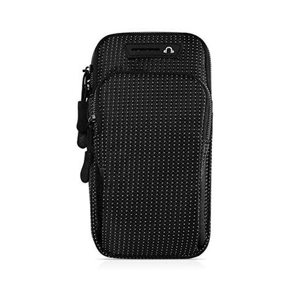 Sports Armband Phone Holder Sweatproof Large Capacity Arm Band for Jogging Running Walking Smart Phone Holder Armband (Black)
