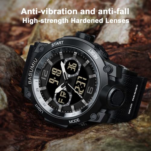 Military Digital Watches for Men Waterproof Work Mens Watch Sports - color: I-Black2