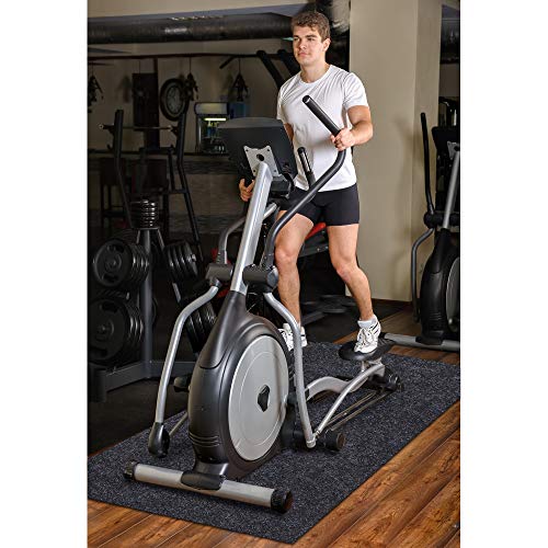 Fitness Equipment Mats, Absorbent/Waterproof – Protects Exercise Equipment and Floor，Protective Flooring Under Elliptical Machine mat, Indoor Treadmill Mat，Washable (24" x 48")
