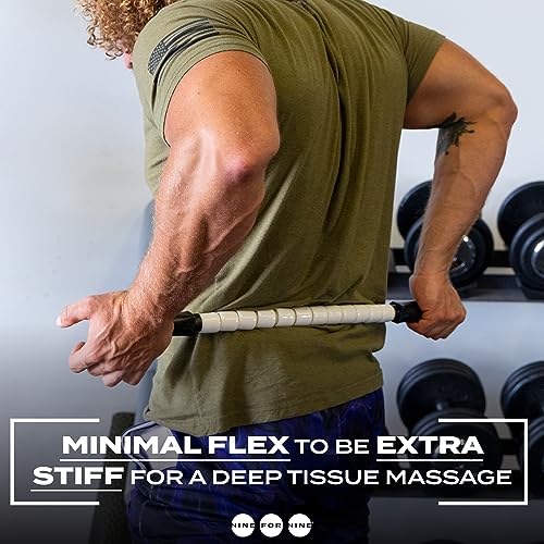 Nine 4 Nine Massage Stick - A Handheld Spindle Massage Stick - Full Body Muscle Recovery & Myofascial Release (24" Massage Pin (Stiff)) - color: 24" Massage Pin (Stiff)