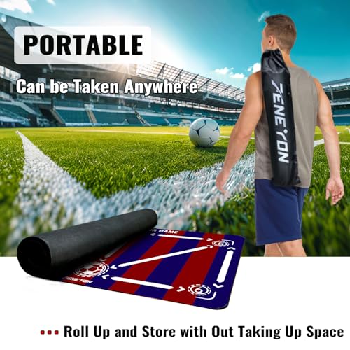 Soccer Training Mat, Soccer Training Equipment, Soccer Gifts for Boys 8-12 - color: Stripes, size: 47*31 IN
