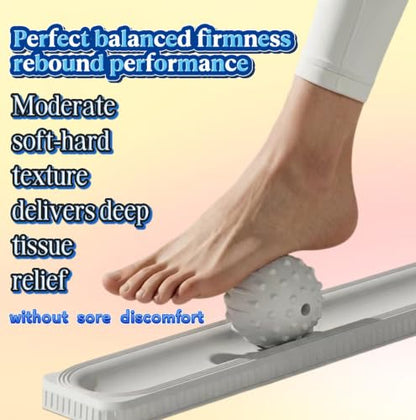 Foot Massage Track with Spiky Massage Ball, Plantar Fasciitis Deep Tissue Massager for Feet, Back, Shoulder & Leg, Myofascial Release Trigger Point Massage Tool for Yoga & Fitness, Gray