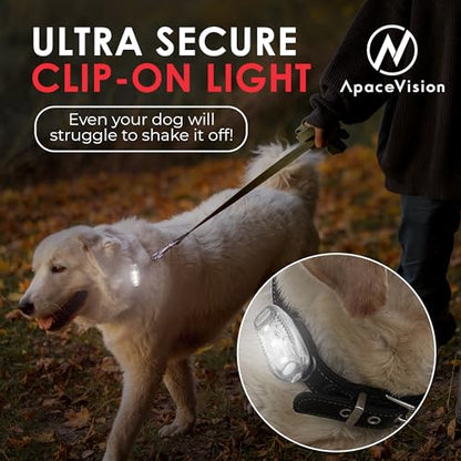 EverLightFX USB Rechargeable LED Safety Light (2 Pack) by Apace - Super Bright Bike Tail Light Works Brilliantly as Running Light for Joggers, Pets, Bicycle Strobe or Rear Clip On Lights - color: White