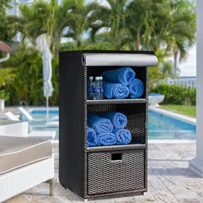 Kasla Outdoor Pool Towel Rack Cover, Custom Cover - size: 1" x 1" (Rectangular)