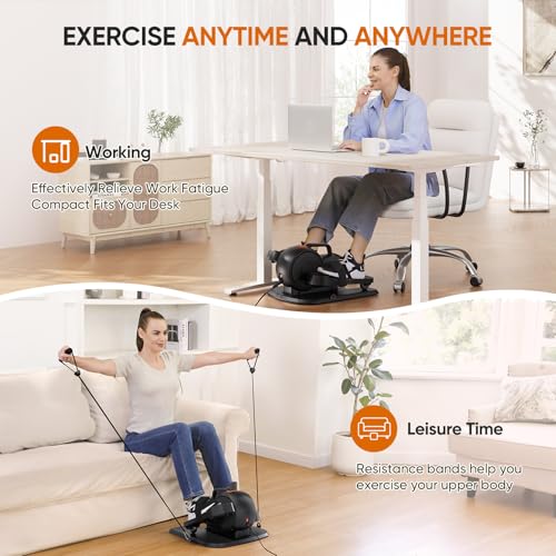 Dripex Under Desk Elliptical, Electric Leg Exerciser for Seniors