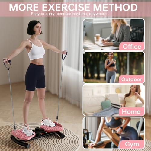 (440 lbs Weight Capacity) Waist Twister, Waist Twister Machine Exercise Fitness Tool, Twist Machine for Slim Waist and Core, with Smart LED Digital Display, 20dB Ultra-Quiet for Women Men