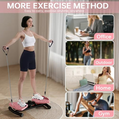 (440 lbs Weight Capacity) Waist Twister, Waist Twister Machine Exercise Fitness Tool, Twist Machine for Slim Waist and Core, with Smart LED Digital Display, 20dB Ultra-Quiet for Women Men