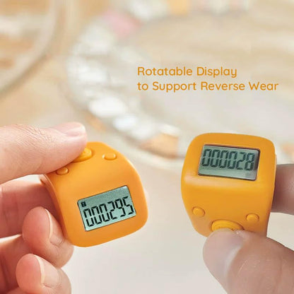 Rechargeable Silent Finger Counter 6 Channels Digital Tasbih Tally Clicker with LED for Prayer Knitting Sports Gift - color: Purple X