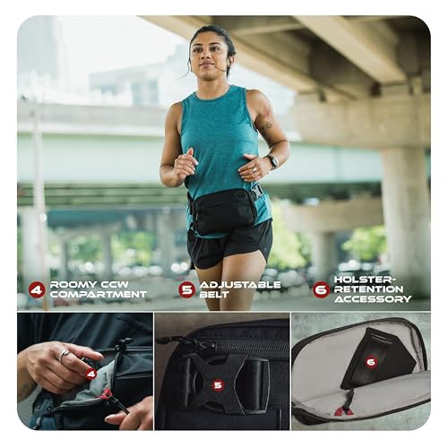 Vertx Everyday Tactical Fanny Pack 2.1-100% Nylon Fanny Pack for Men and Women with CCW-Ready Design and Rapid Access Tab - Wolf Grey - 2L - color: Wolf Grey, style: Everyday Fanny Pack 2.1
