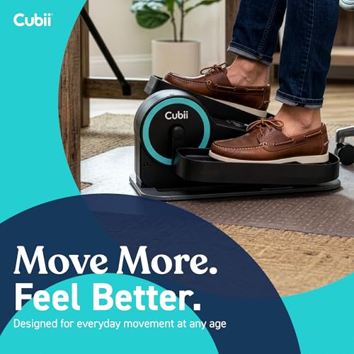 Cubii Move Under Desk Elliptical Bike Exerciser, Leg Exercise Machine, Aqua