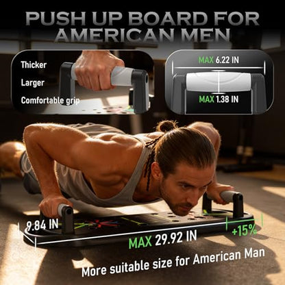 JLoibao Push Up Board, Portable Pushup Board for Men, Foldable Push Up Bar - color: Grey