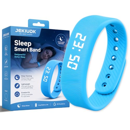 Vibrating Alarm Wristband Clock Smart Watch Bracelets for Mens Digital Heavy Sleepers Fit Wrist Womens Tracker Vibro Vibration Silent Small Distance Teens Shock Despertador Band Alert - color: Blue
