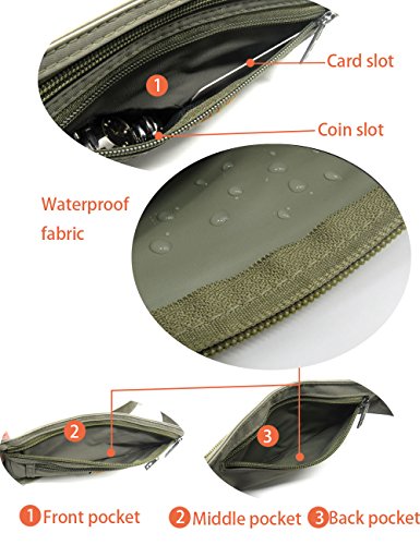 Naoki Outdoor Sports Running Jogging Cycling Hiking Camping Climbing Travel Ultra-thin Waterproof Polyester Waist Pack/Bag Runner Belt(Army Green) - color: Z-Army Green