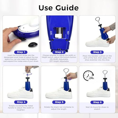 Shoe Stretcher Boot Stretcher Men Women, 2Pcs Adjustable for Wide Feet - color: Blue, size: L (Men 9-13,Women 10.5-13）
