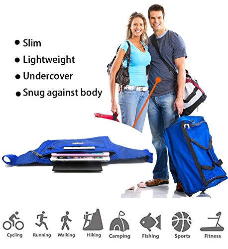 Naoki Outdoor Sports Running Jogging Cycling Hiking Camping Climbing Travel Ultra-thin Waterproof Polyester Waist Pack/Bag Runner Belt(Navy) - color: Z-Navy