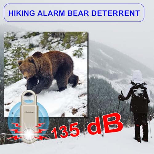 135dB Rechargeable Personal Safety Alarm Strobe Light Flashlight Keychain Siren for Women, Girls, College, School Students Emergency SOS Alerts Loud Sound Hiking Alarm Torchlight Bear Deterrent. Gold - color: Gold, style: Rechargeable & Built-in Flashligh