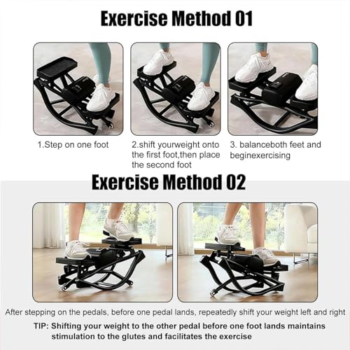 U-Shaped Rock Stepper Machine for Home Workout, Rock, Stepper Side to Side