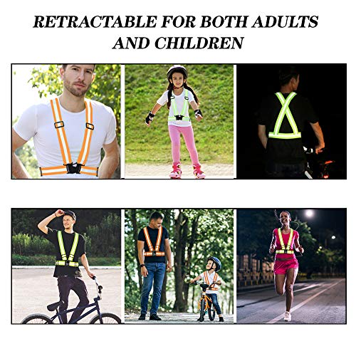 5 Pack Mount Marter Safety Reflective Vest, High Visibility for Running - color: Green
