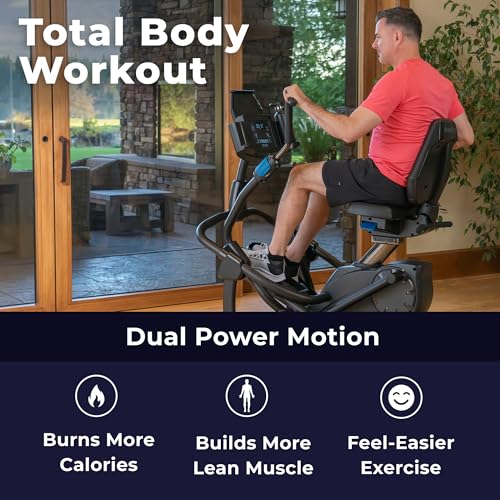 Teeter FreeStep Recumbent Cross Trainer Stepper, Zero-Impact Exercise Bike Alternative w/Patented Physical Therapy Stride, Up to 350lb, Free App w/Trainer Workouts - style: LT7