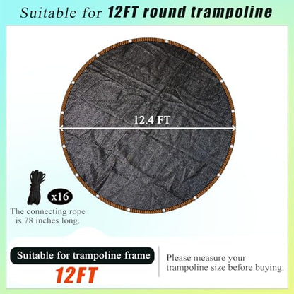 Trampoline Shade Cover 12FT Round High-Density Trampoline Cover - size: 12FT