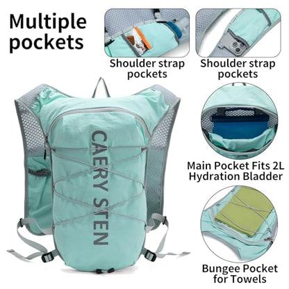 Carey STEN Hydration Backpack Running Vest for Women 1.5L Water Bag - color: Mint Green