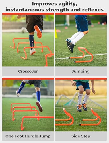 GHB Agility Hurdles 8" Speed Agility Training Hurdles - size: 5 Pack