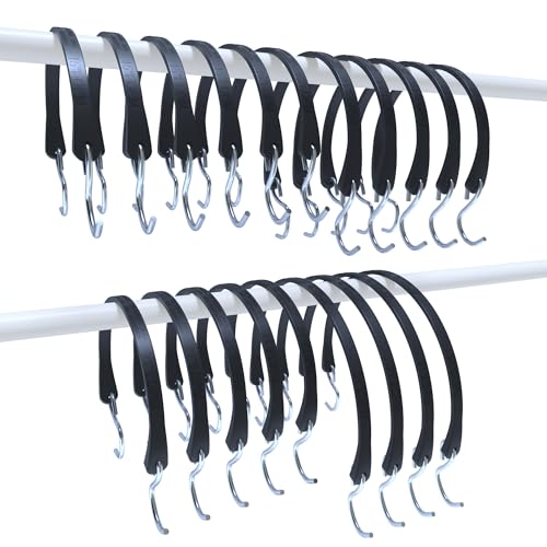 KJE 20Pack (15", 21", 31") Rubber Bungee Cords with S Hooks - Quality EPDM, Heavy Duty Black Bungee Straps, Ideal for Outdoor Tie Downs, Securing Tarps, Canvases, Cargo in Cold Hot Climates - size: (6)15"+(10)21"+(4)31"