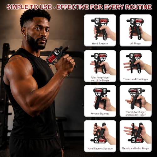 Adjustable 11–350 Lbs Grip Strength Trainer with Digital Counter