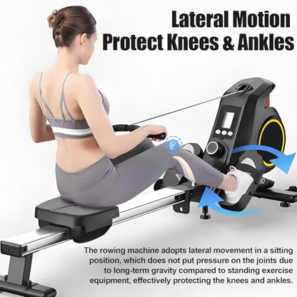 Rowing Machine, Magnetic Rower Machine with Adjustable Resistance, Magnetron Flywheel Rowing Machine, Home Exercise Sunny Rowing Machine