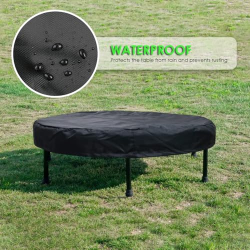 Trampoline Cover Mini Trampoline Cover Waterproof protective cover for Trampoline Indoor Outdoor Garden Rebounder (Not Spring Cover) (Black, 38"Dia x 4.3"H) - size: 38"Dia x 4.3"H